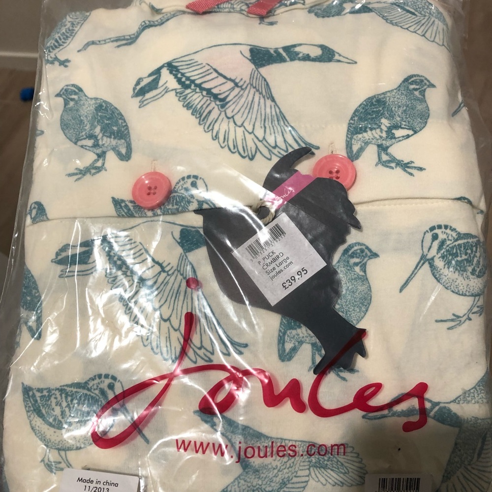 Joules Cream Pajama Onesie - Brand New with Tags